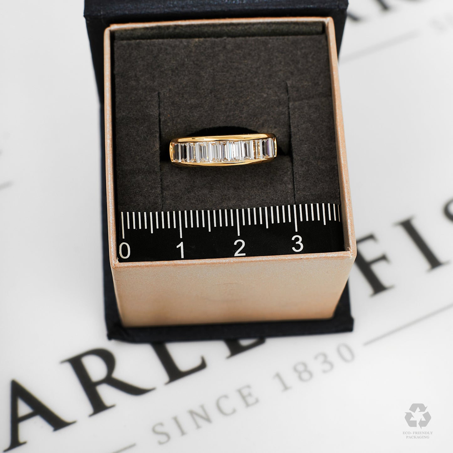 Pre-Owned 14ct Gold Cubic Zirconia Dress Band Ring