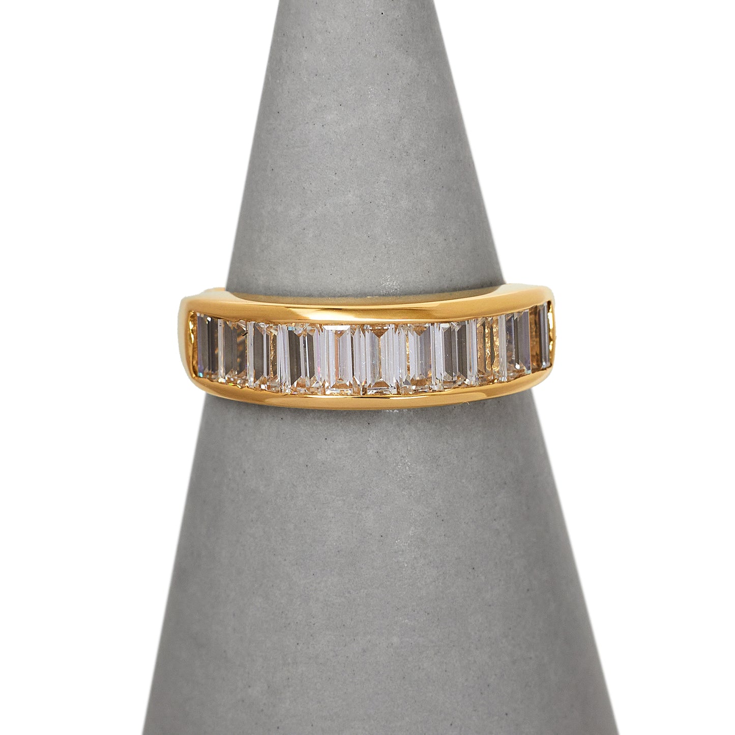 Pre-Owned 14ct Gold Cubic Zirconia Dress Band Ring
