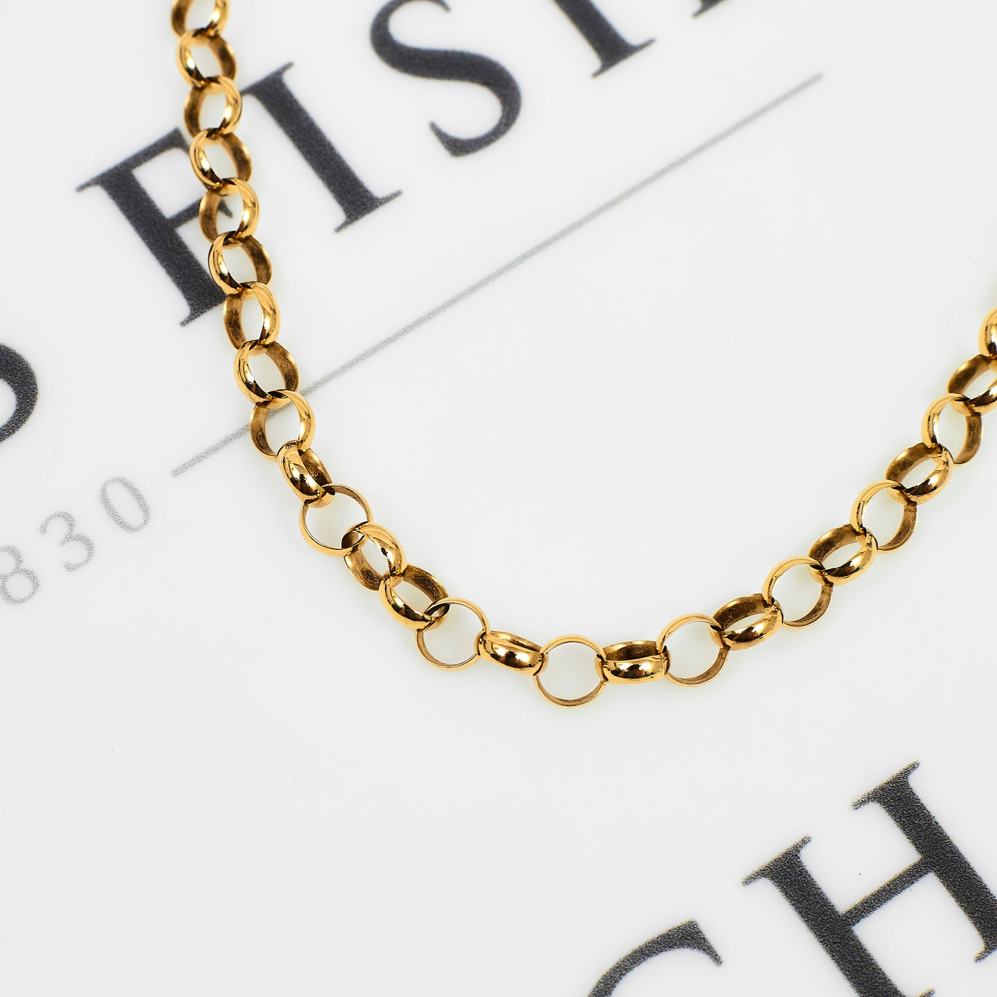 Pre-Owned 9ct Gold Belcher Chain Necklace 23 Inch