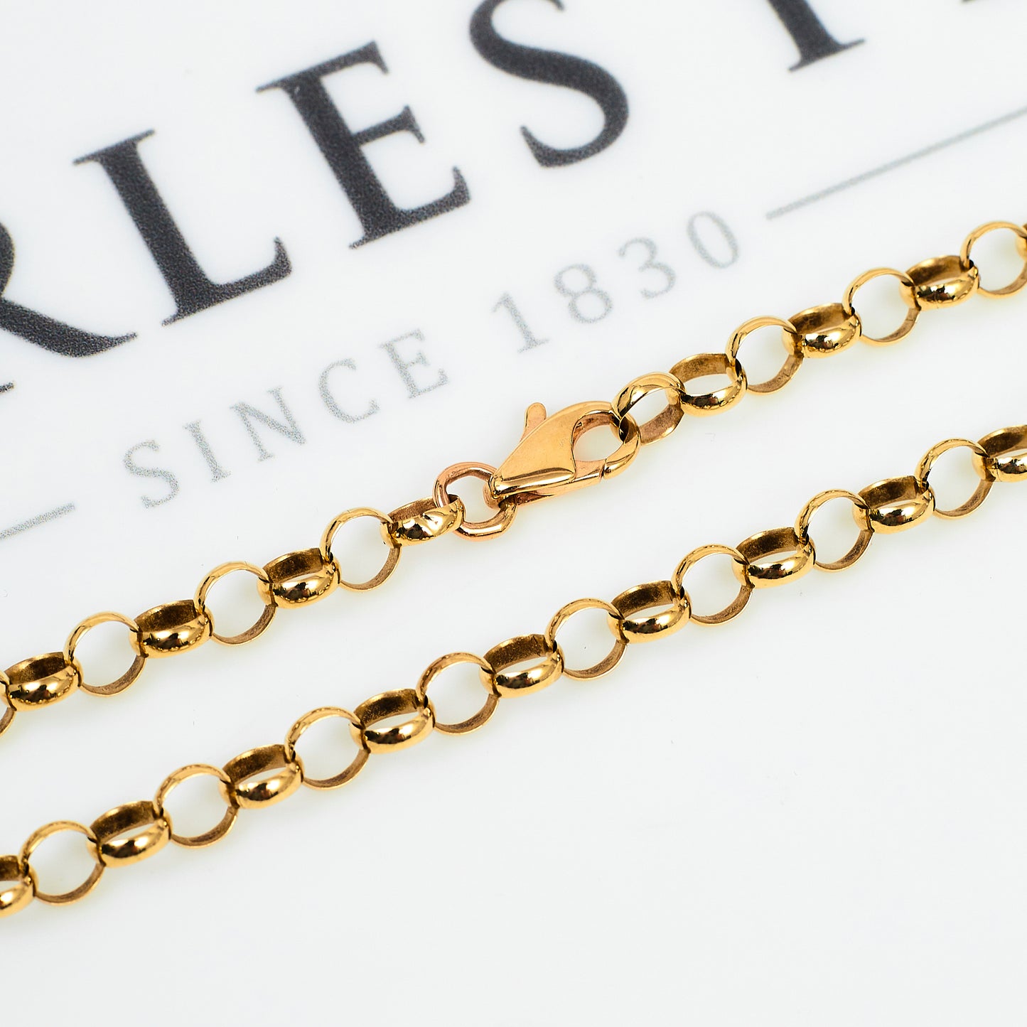 Pre-Owned 9ct Gold Belcher Chain Necklace 23 Inch
