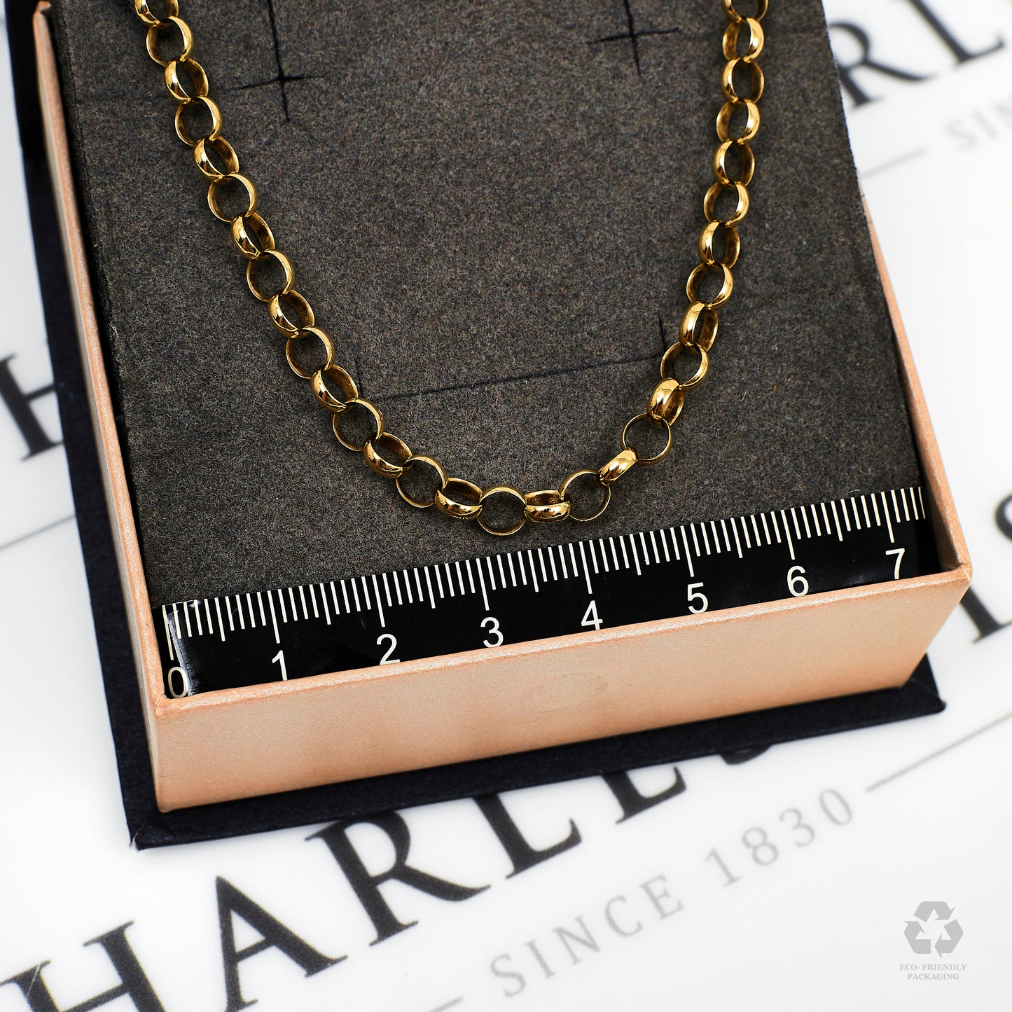 Pre-Owned 9ct Gold Belcher Chain Necklace 23 Inch