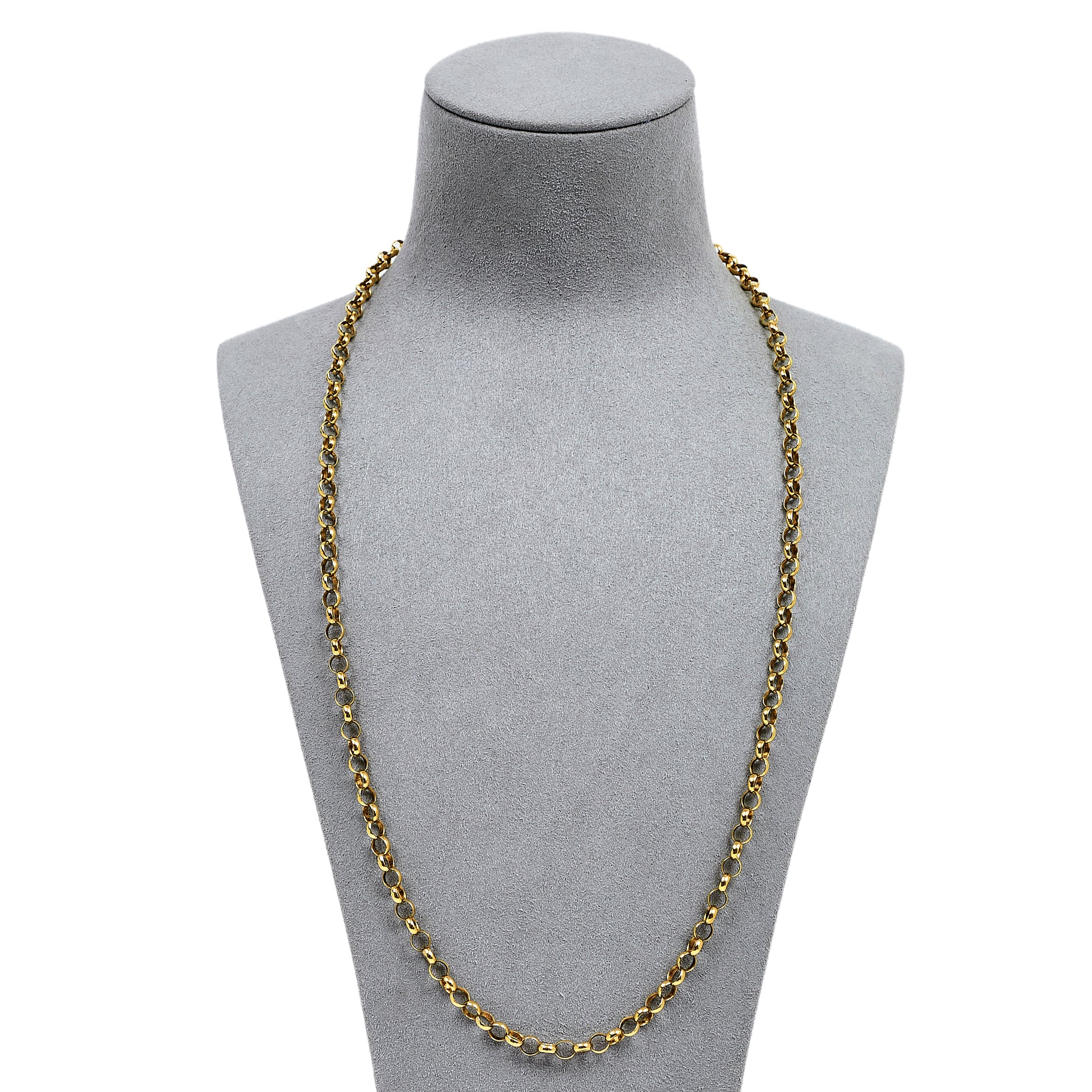 Pre-Owned 9ct Gold Belcher Chain Necklace 23 Inch