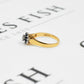 Pre-Owned 9ct Gold Sapphire & Diamond Cluster Ring - Size N