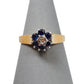 Pre-Owned 9ct Gold Sapphire & Diamond Cluster Ring - Size N