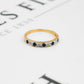 Pre-Owned 9ct Gold Sapphire & Diamond Band Ring