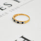 Pre-Owned 9ct Gold Sapphire & Diamond Band Ring