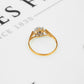 Pre-Owned 9ct Gold Sapphire & CZ Cluster Ring Size O