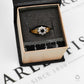 Pre-Owned 9ct Gold Sapphire & CZ Cluster Ring Size O
