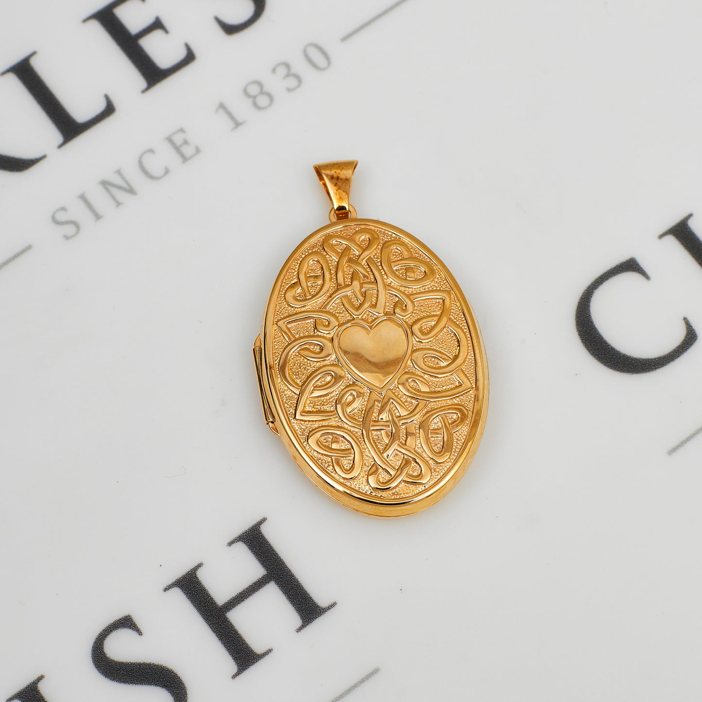 Pre-Owned 9ct Gold Heart & Celtic Design Locket