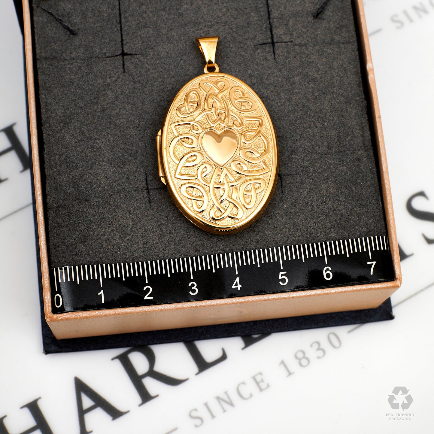Pre-Owned 9ct Gold Heart & Celtic Design Locket