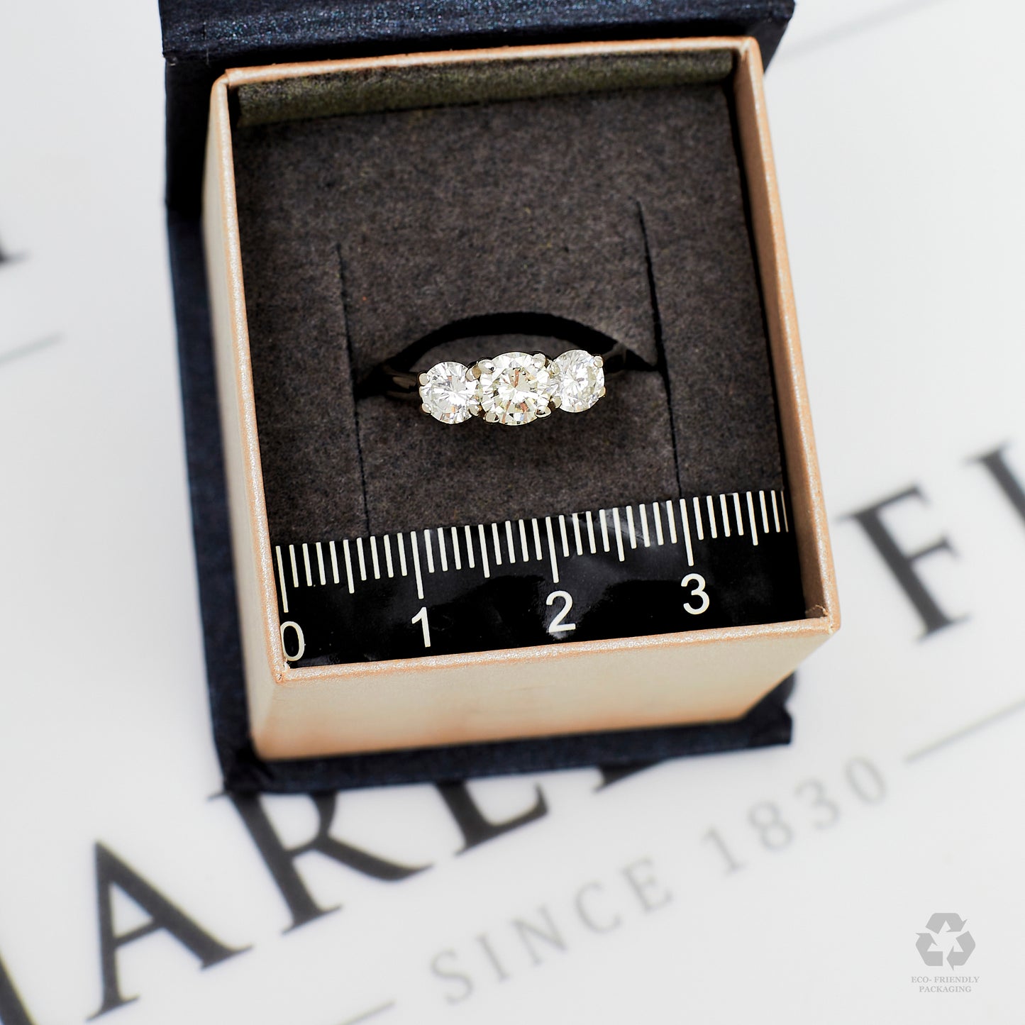 Pre-Owned Platinum 3 Diamond Dress Ring Size J.5