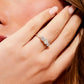 Pre-Owned Platinum 3 Diamond Dress Ring Size J.5