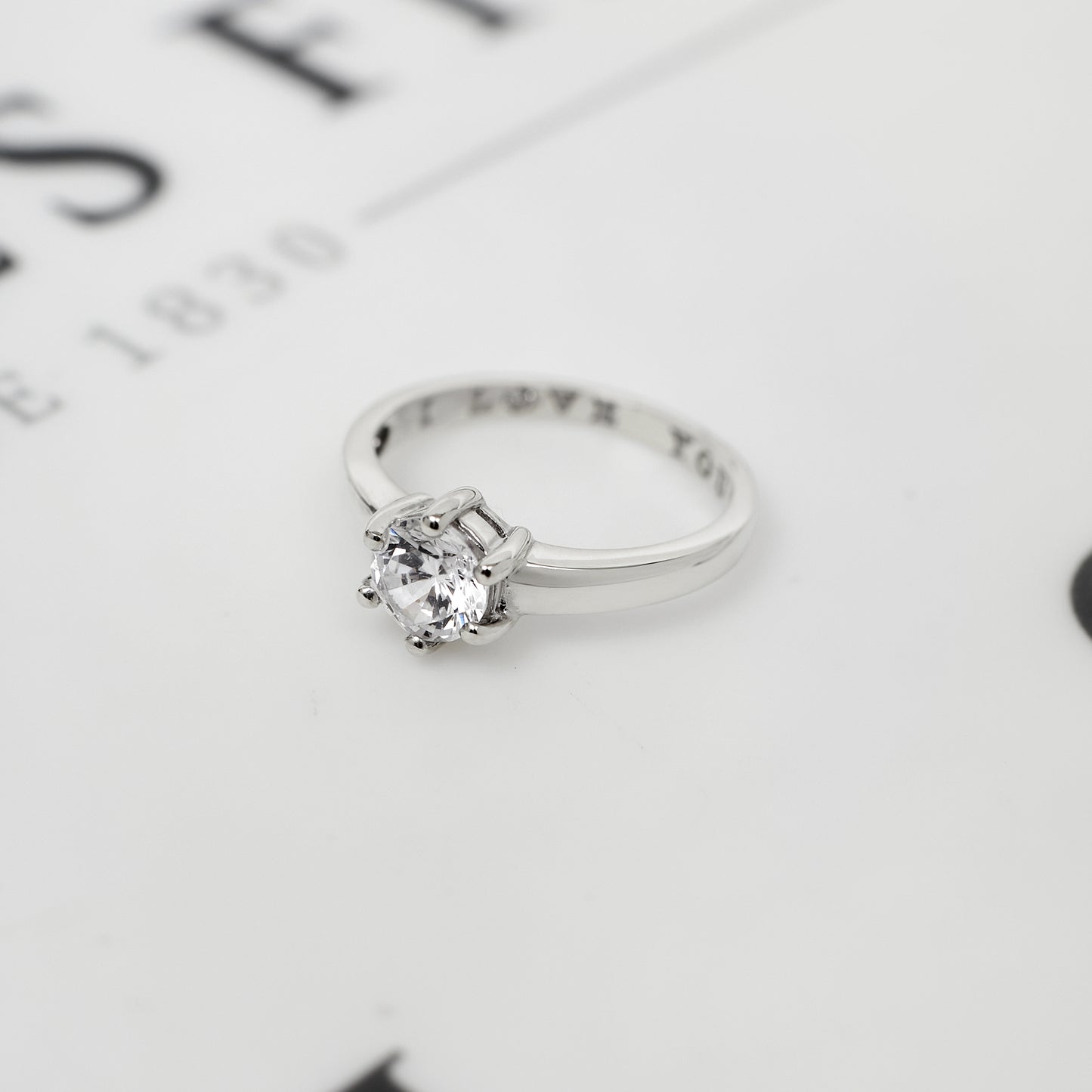 Pre-Owned 9ct White Gold Cubic Zirconia Dress Ring
