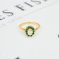 Pre-Owned 9ct Gold Emerald & Opal Cluster Ring Size N