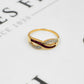 Pre-Owned 9ct Gold Ruby & Diamond Crossover Ring
