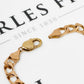 Pre-Owned 9ct Gold 8mm Curb Bracelet 8.5 inches