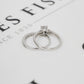 Pre-Owned 18ct White Gold CZ Wedding Ring Set