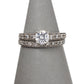 Pre-Owned 18ct White Gold CZ Wedding Ring Set