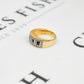Pre-Owned 9ct Gold Square Sapphire & Diamond Cluster Ring