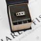 Pre-Owned 9ct Gold Square Sapphire & Diamond Cluster Ring