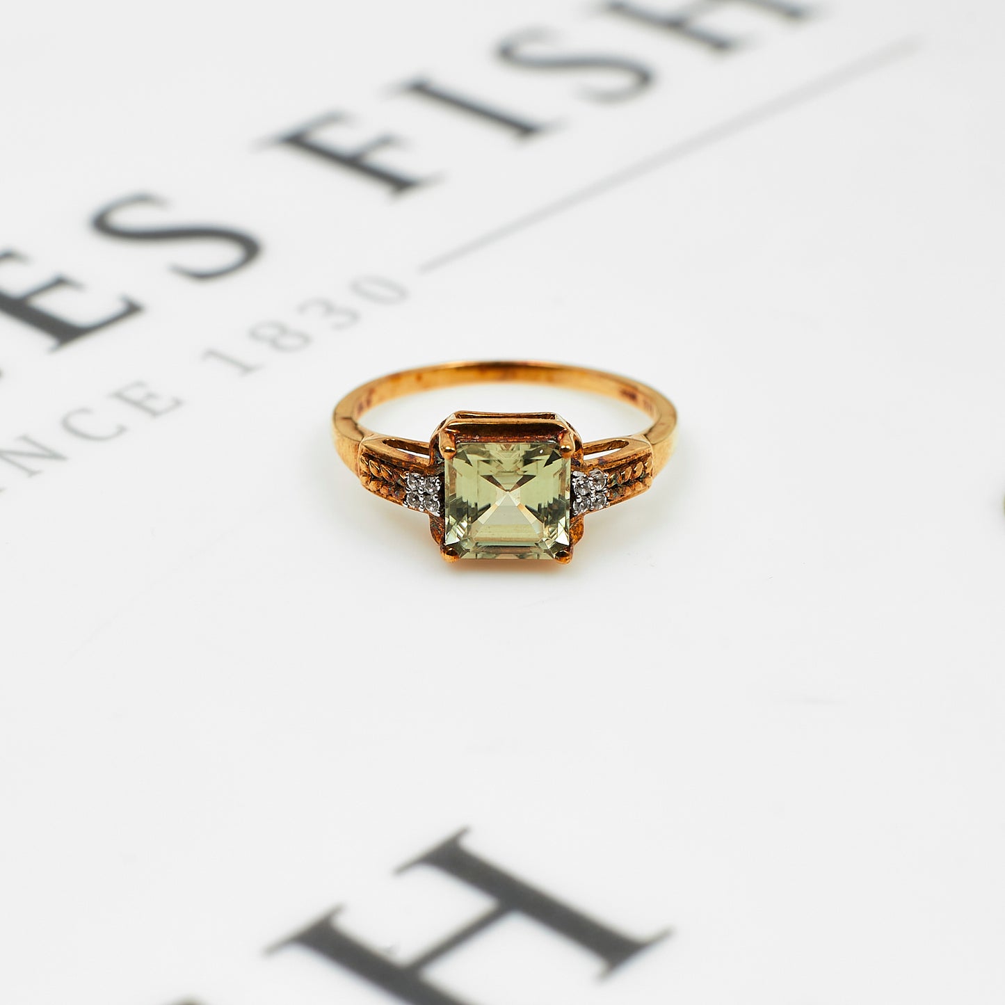 Pre-Owned 9ct Gold Diaspore & White Zircon Ring