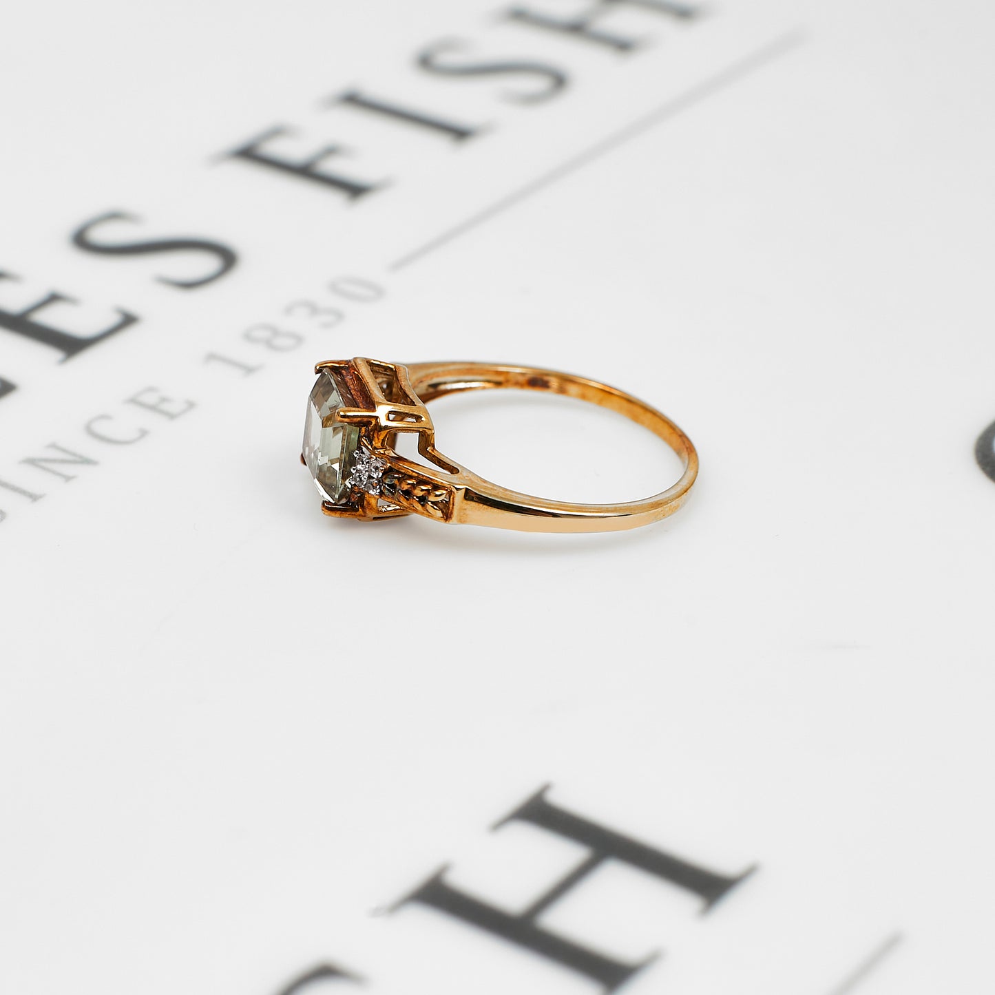 Pre-Owned 9ct Gold Diaspore & White Zircon Ring