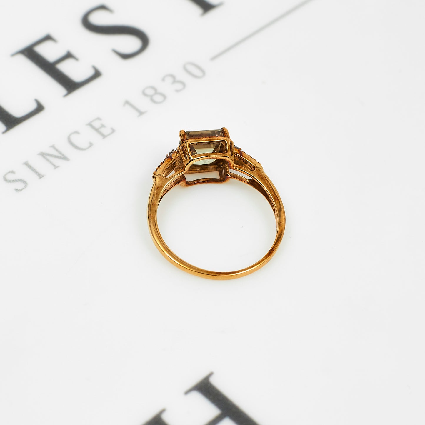 Pre-Owned 9ct Gold Diaspore & White Zircon Ring