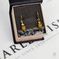 Pre-Owned 9ct Gold Opal & Tsavorite Garnet Drop Earrings