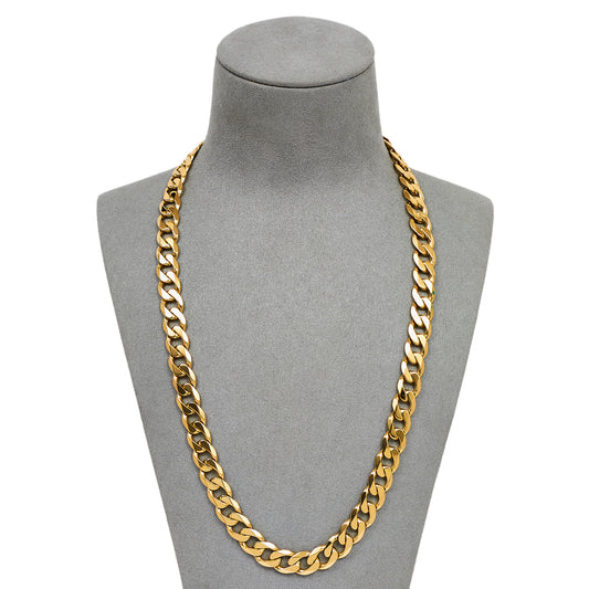 Pre-Owned 9ct Gold 10 mm Curb Chain Necklace 20 inches