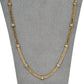Pre-Owned 9ct Gold 2 Tone Curb Necklace 28 inches