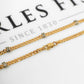 Pre-Owned 9ct Gold 2 Tone Curb Necklace 28 inches