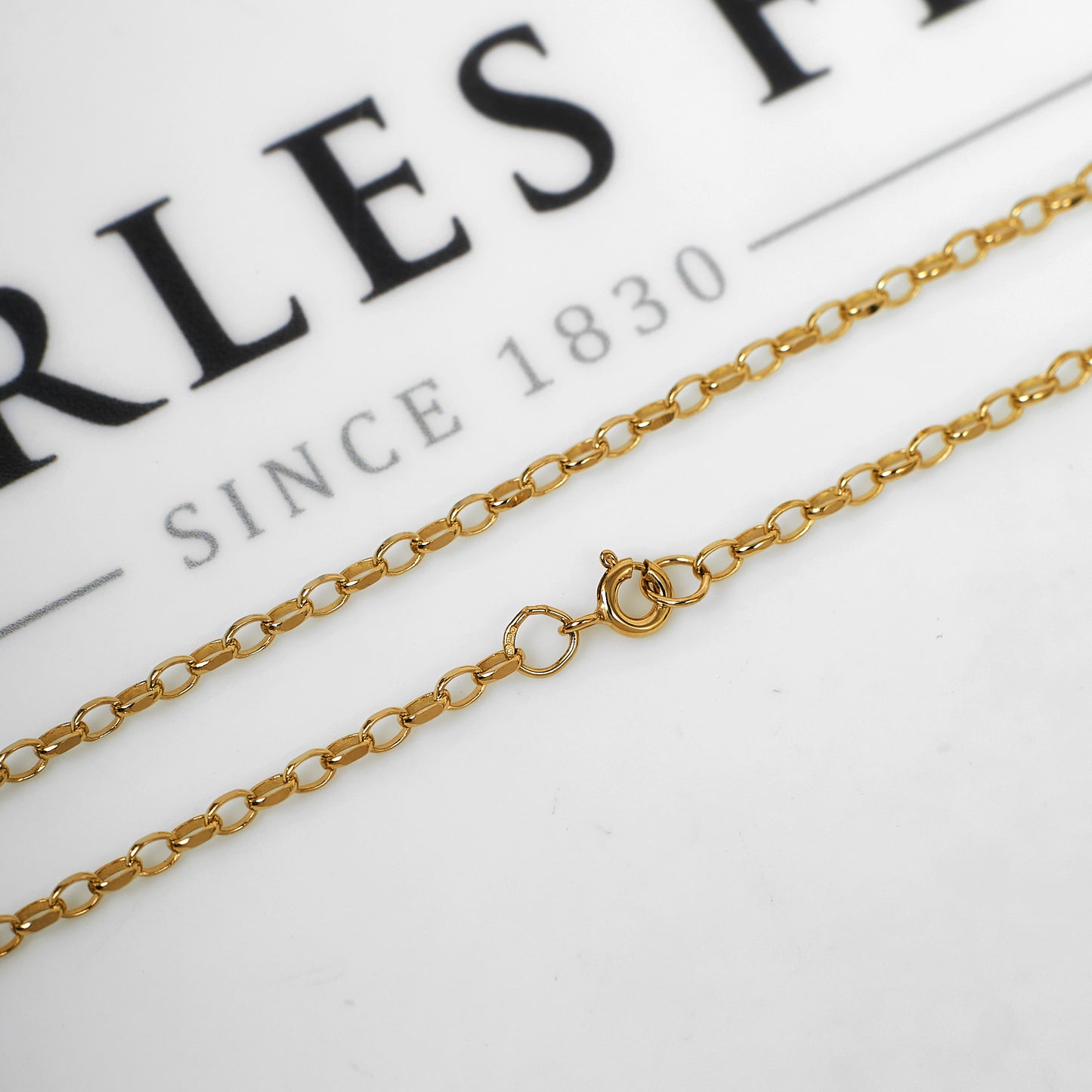 Pre-Owned 9ct Gold Belcher Chain Necklace 22 inches