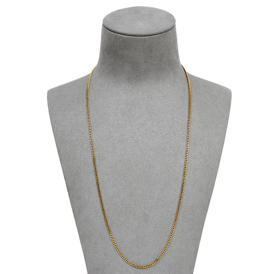 Pre-Owned 9ct Gold 2mm Curb Chain Necklace 22 inches