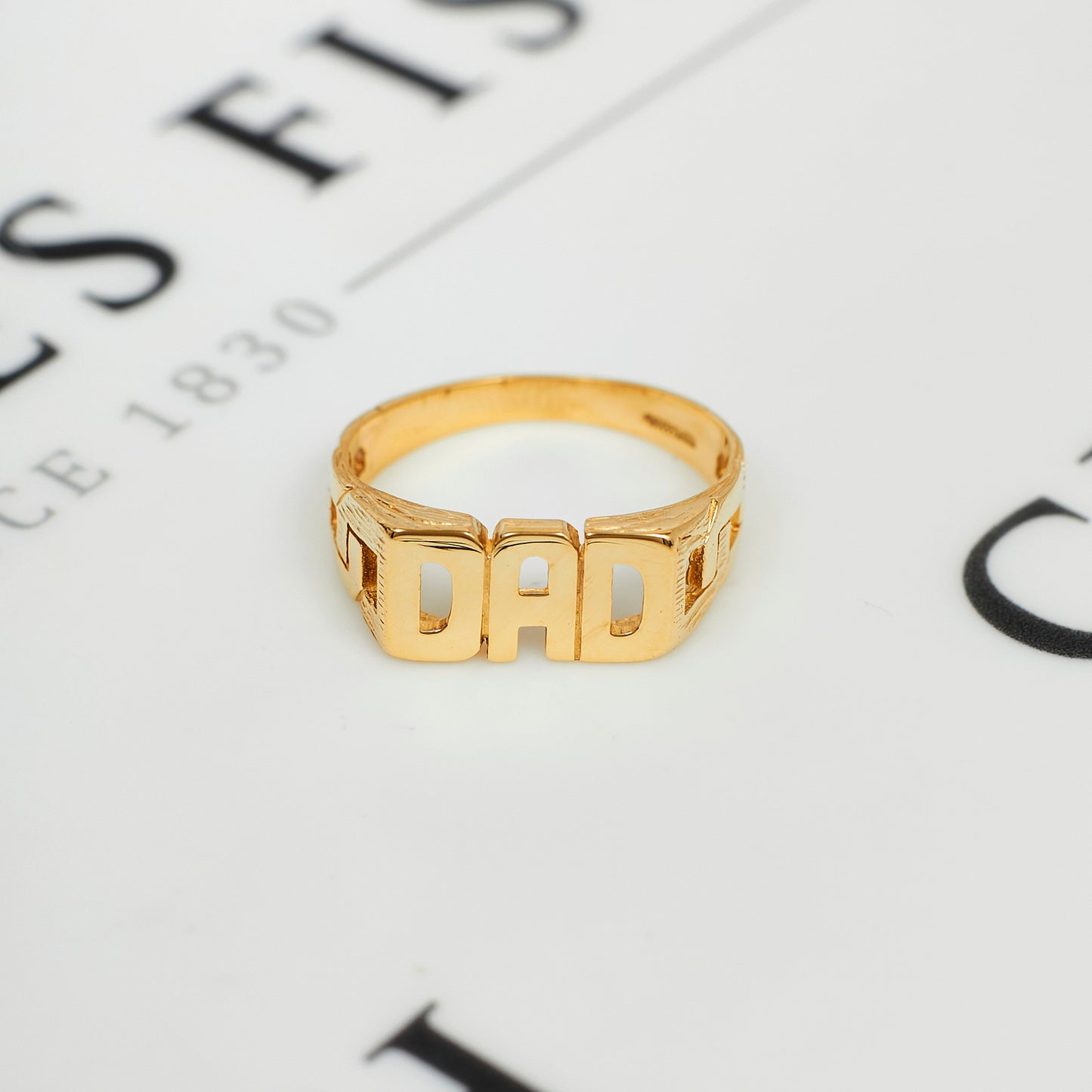 Pre-Owned 9ct Gold DAD Cherish Ring Size W.5