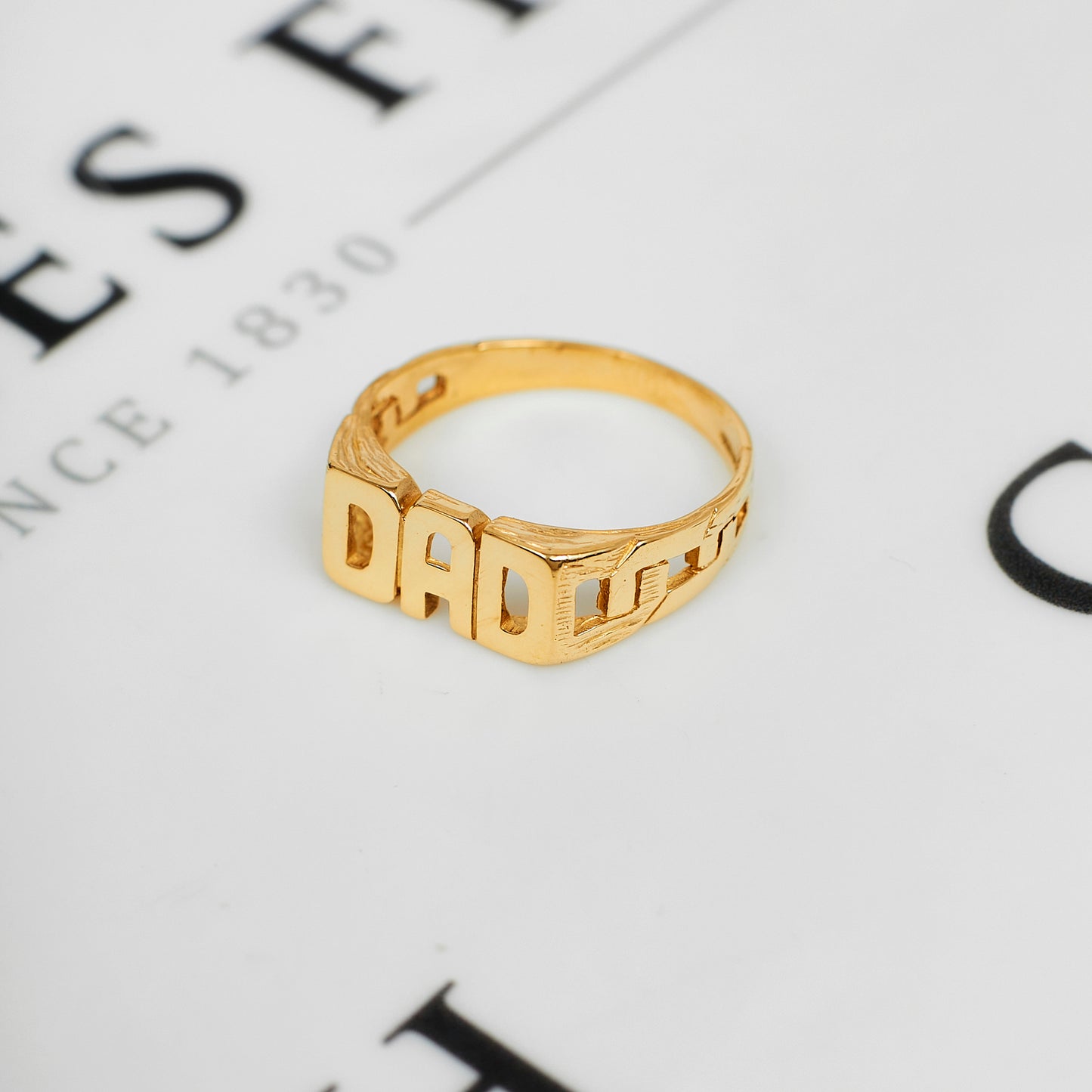 Pre-Owned 9ct Gold DAD Cherish Ring Size W.5