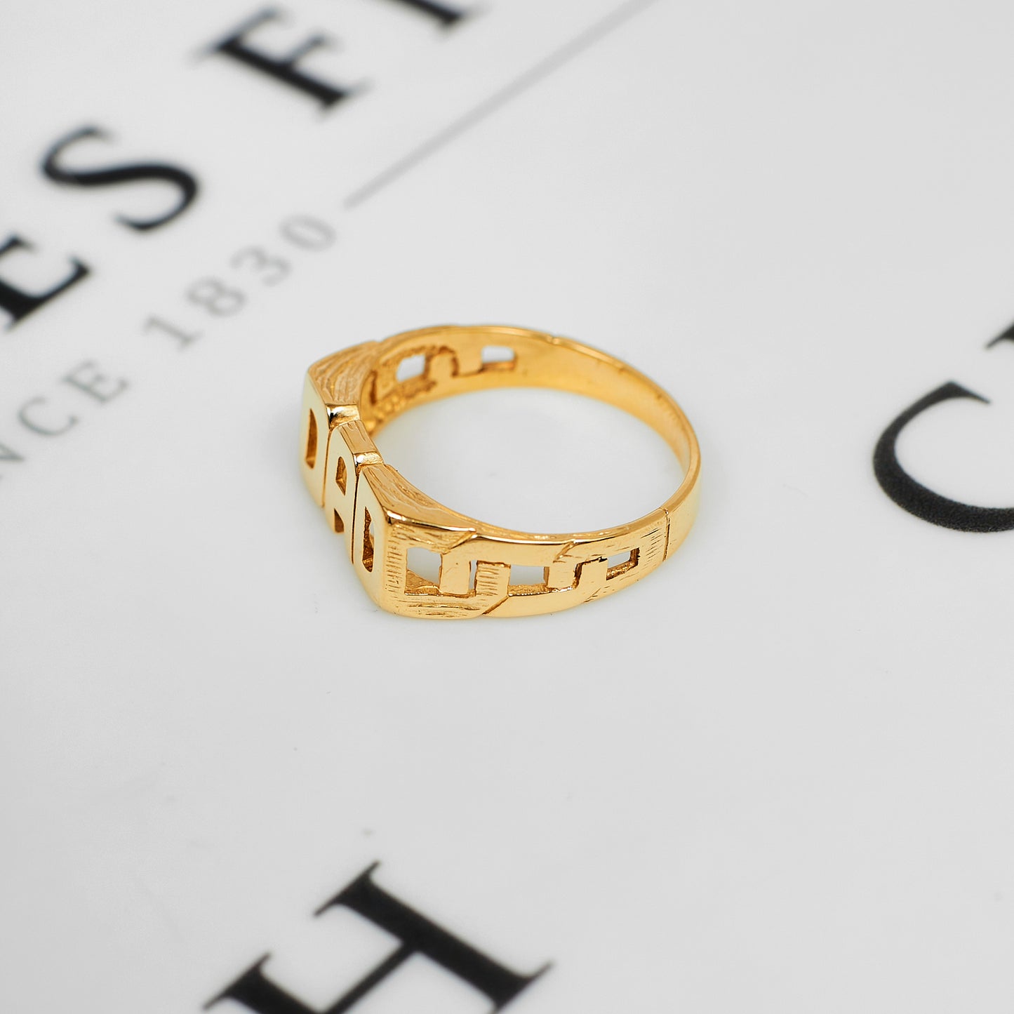 Pre-Owned 9ct Gold DAD Cherish Ring Size W.5