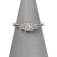 Pre-Owned 9ct White Gold Diamond Triple Cluster Ring