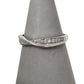 Pre-Owned 9ct White Gold Diamond Set Crossover Ring - Size N