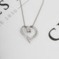 Pre-Owned 9ct White Gold Diamond Set Heart Pendant