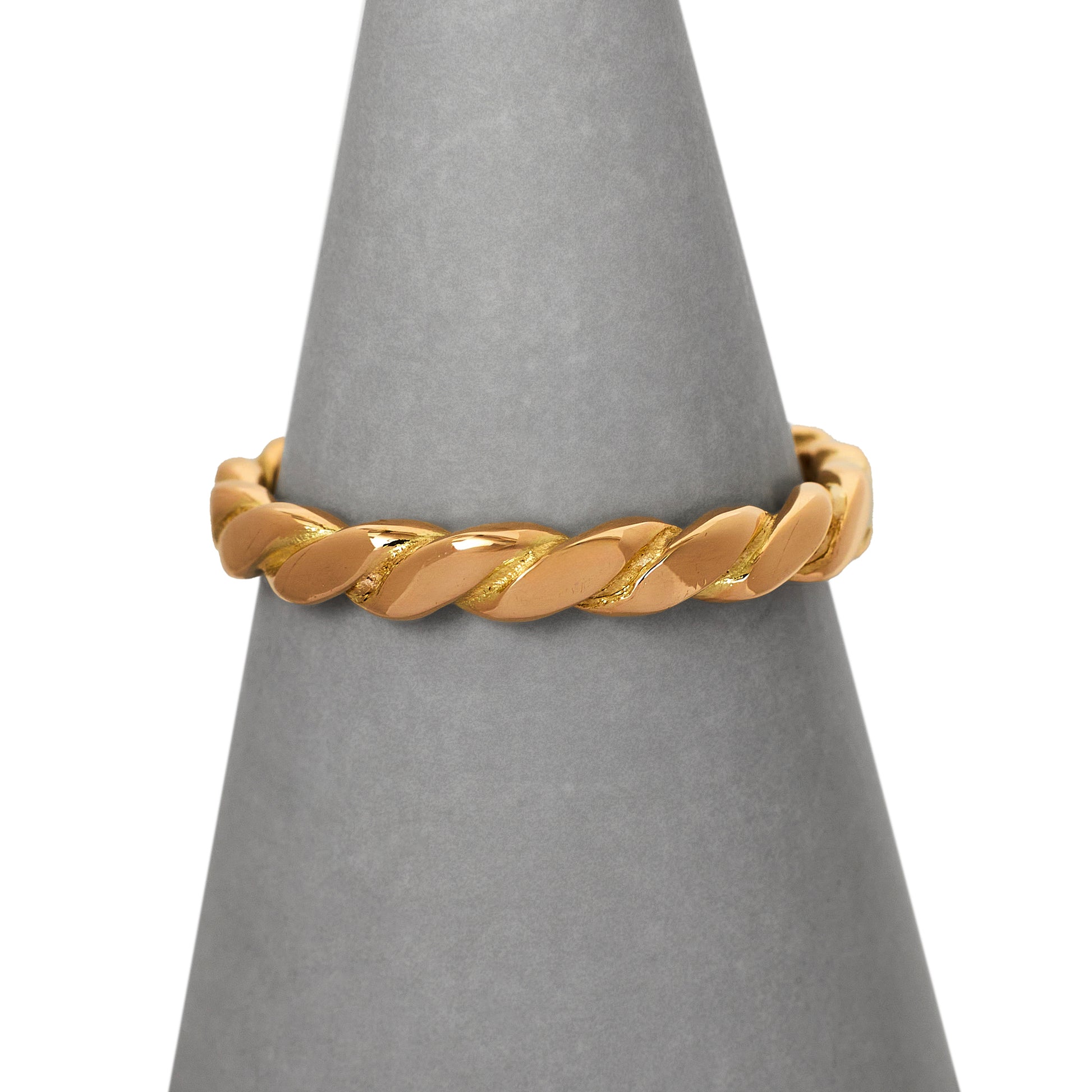 Pre-Owned 14ct Gold Twist Band Ring - Size S