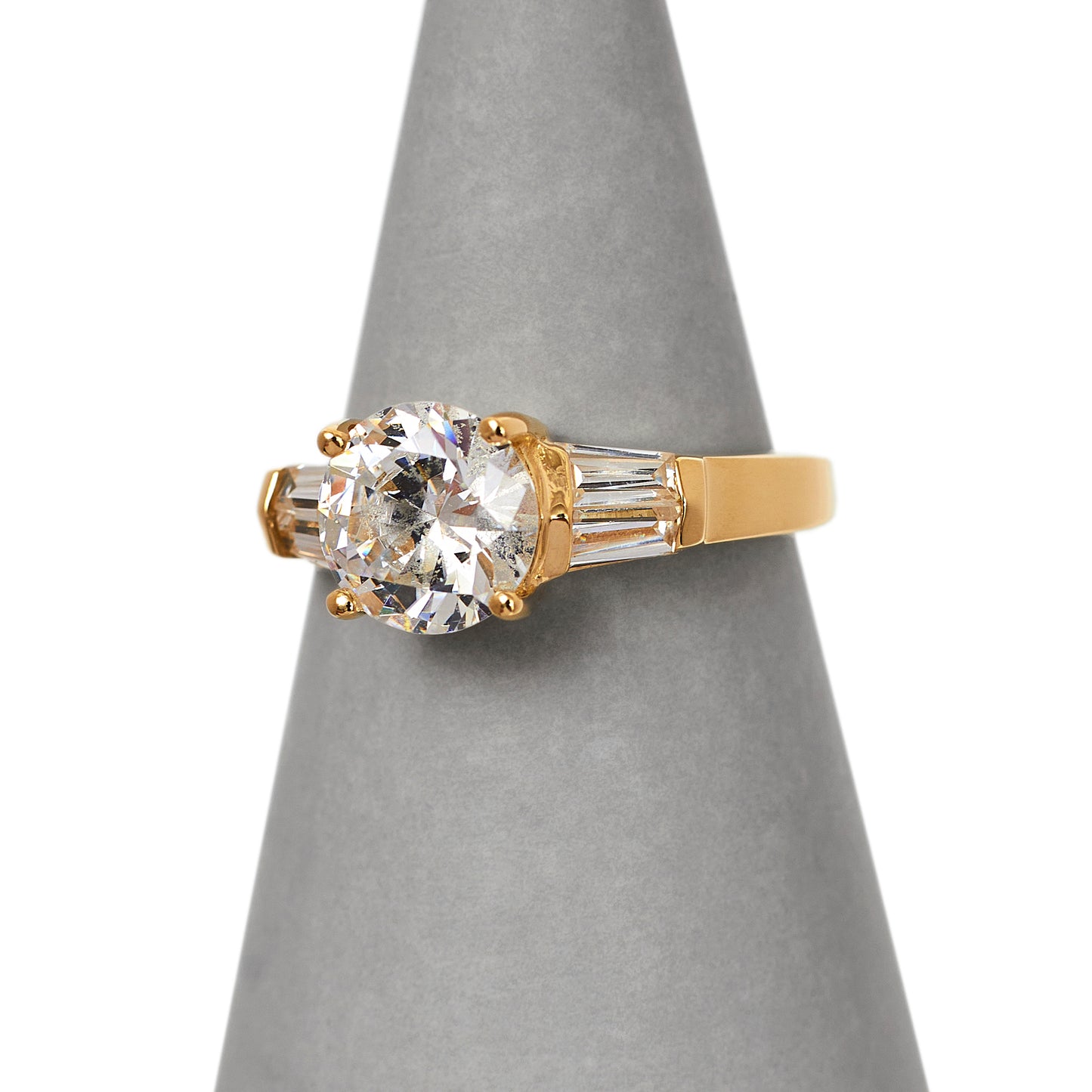 Pre-Owned 14ct Gold Cubic Zirconia Dress Ring