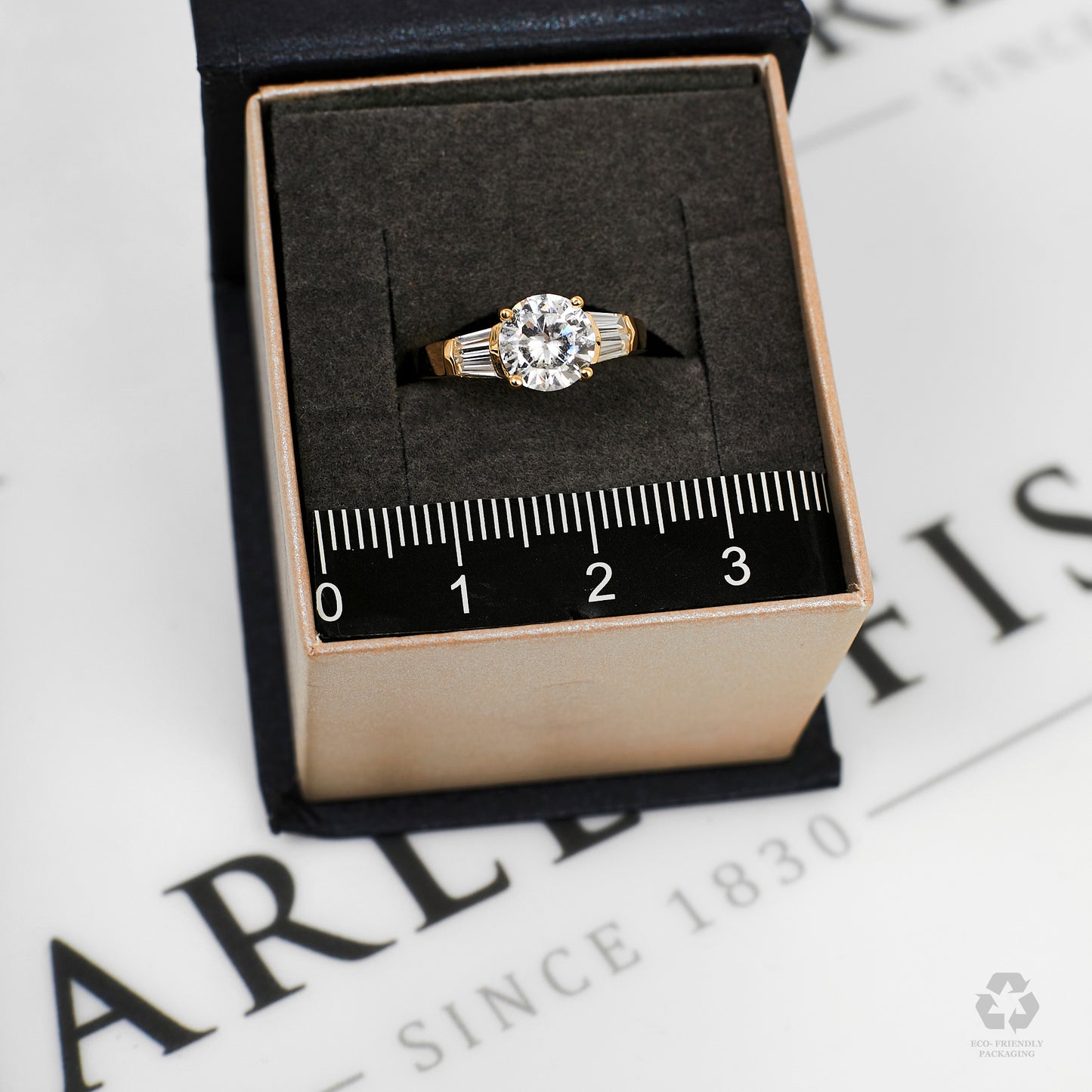 Pre-Owned 14ct Gold Cubic Zirconia Dress Ring