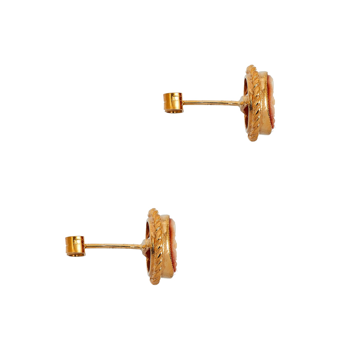 Pre-Owned 9ct Gold Cameo Stud Earrings