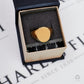 Pre-Owned 9ct Gold High-Polish Oval Signet Ring Size R