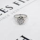 Pre-Owned 18ct White Gold Vintage Diamond Cluster Dress Ring