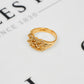 Pre-Owned 9ct Gold 3 Row Shot Ring Size M