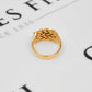 Pre-Owned 9ct Gold 3 Row Shot Ring Size M