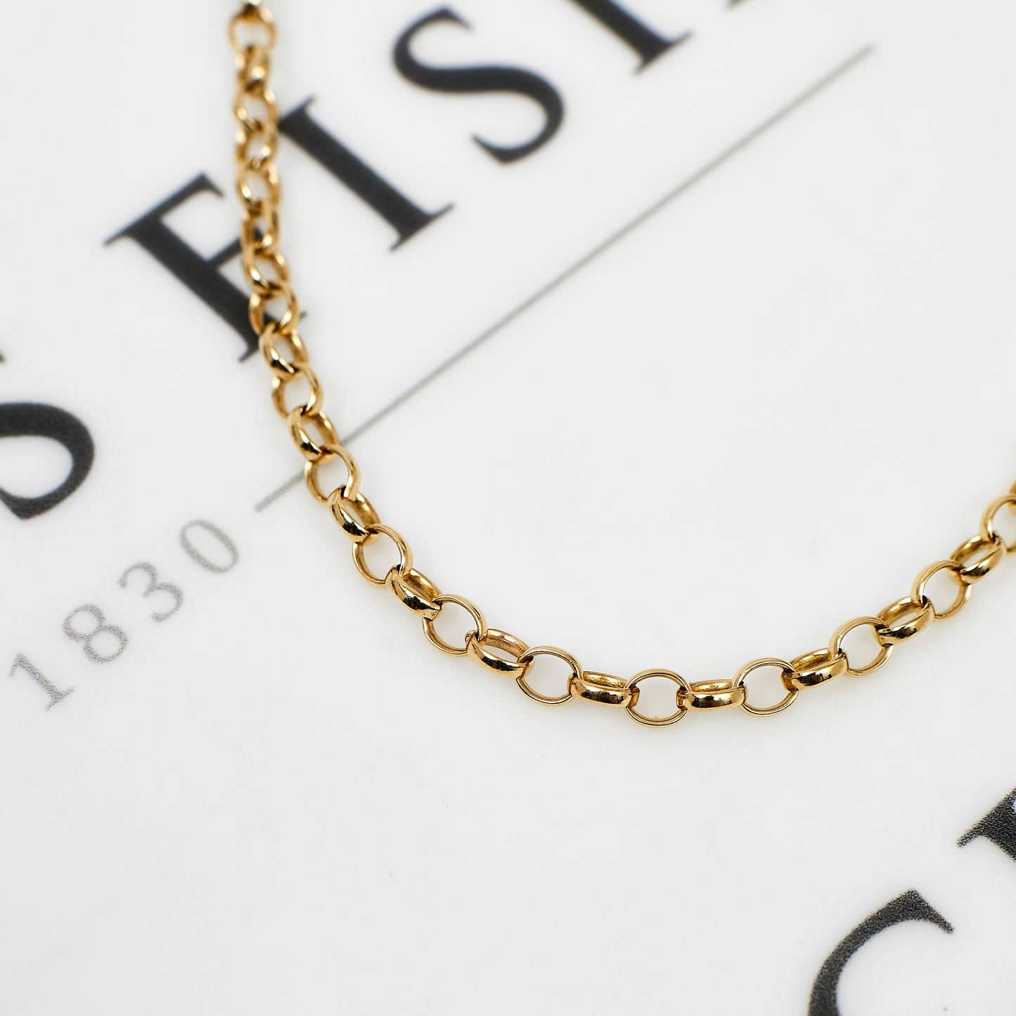 Pre-Owned 9ct Gold Belcher Chain Necklace 18 Inch