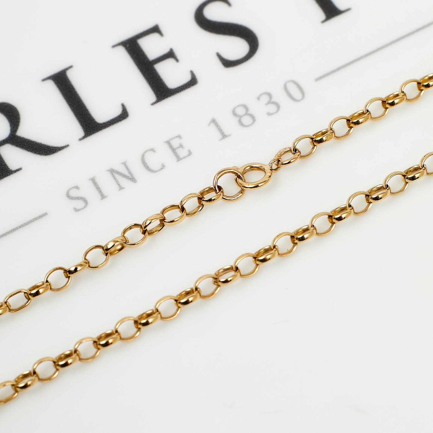 Pre-Owned 9ct Gold Belcher Chain Necklace 18 Inch