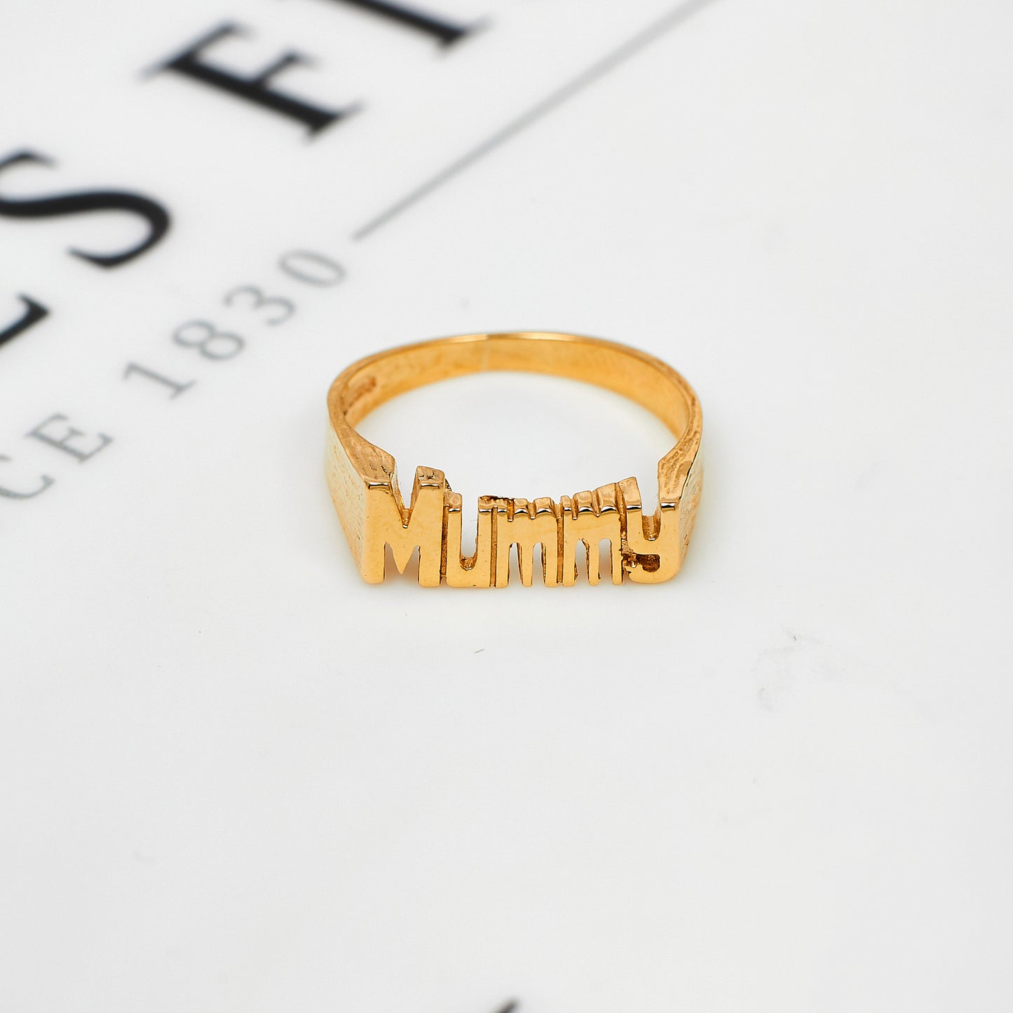 Pre-Owned 9ct Gold Mummy Cherish Ring Size P